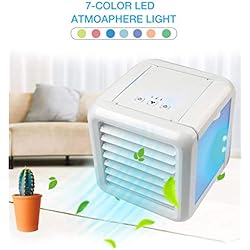 Thole Climatiseur Portable Mini Climatiseur Mobile Refroidisseur d'air Portable Rafraichisseur d'air Et Ventilateur Climatiseur Humidificateur Purificateur