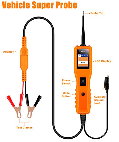 KM10 Professional Vehicle Circuit Tester Vier Arbeitsmodi Automotive Voltage Signal Diagnostic Aktivierung Komponenten Tools Continuity Short Testing für 12 oder 24 Volt Electrical Power System - 5