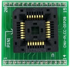 WavesharePLCC28 TO DIP28 Yamaichi IC Programming Adapter Test & Burn-in Socket for for PLCC28 Package 1.27mm Pitch