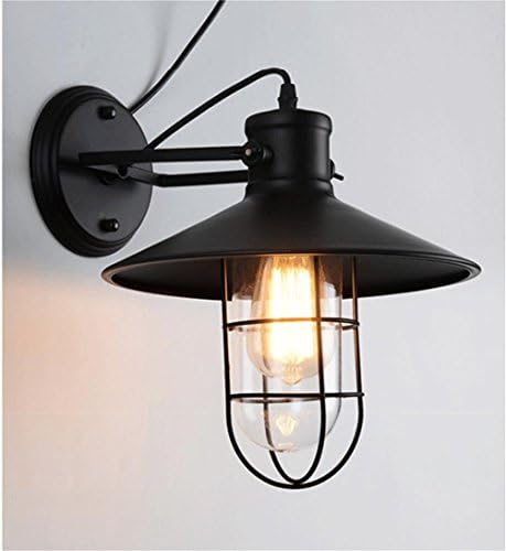 GJY LED LIGHTINGAmerican Wall Lamp Iron Bar Bedroom Bedside Outdoor Lamp Mirror Front Glass Wall Lamp