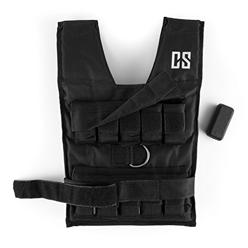 CAPITAL SPORTS Monstervest Gewichtsweste Fitness-Weste (herausnehmbare Metall-Gewichte, verstellbarer Nylongurt, weiche Polster) schwarz - 7