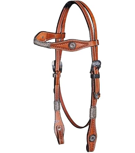 ProLine XL-Westerntrense Two Tone Für Kaltblüter – Aus Zweifarbigem Leder, Mit Antik-Beschlägen