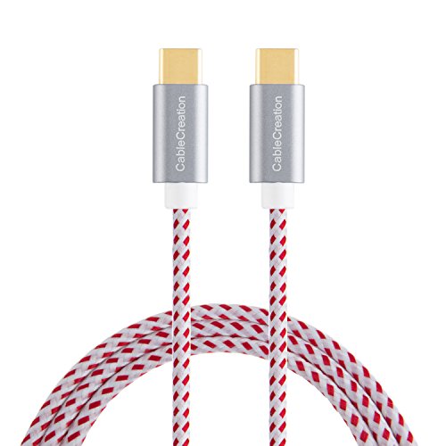 USB Typ C-C Kabel, cablecreation 6.6 ft geflochtenes USB 2.0 Typ C (usb-c), Typ C Daten Ladekabel (3 A), für MacBook, Nexus 5 x/6P und mehr, Rot