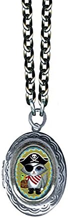 Classic Hardware Necklace PIRATE KITTY Geheimfach