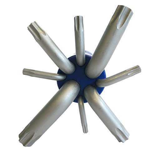 S&R Winkelschlüsselsatz für Torx-Schrauben 8-tlg. gebohrt TX10-TX50, in Zylinder-Kunststoffclip - 4
