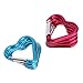 Produktbild haia7k4k Schlüsselanhänger Karabiner Clips, 10 Stück Outdoor Ring Aluminium Herz Schlüsselanhänger Haken Clip Klettern Camping Outdoor