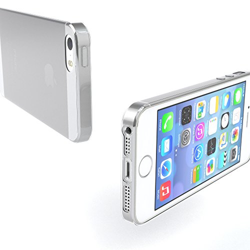 Apple iPhone 5 / 5S / SE SilikonhÃ¼lle & Panzerglas (9H) Schutz Set I von EAZY CASE I, Displayschutzglas, Panzerglas, SchutzhÃ¼lle ultra dÃ¼nn, TPU/Silikon HÃ¼lle, Backcover, transparent/kristallklar