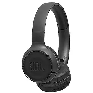 JBL Tune 500BT by Harman Powerful Bass Wireless On-Ear Headphones with Mic, 16 Hours Playtime & Multi Connect Connectivity (Black)