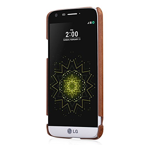 LG G5 Hülle, Pierre Cardin Premium Luxuriöser italienischer echtem Rindsleder Rückseitige Hartgehäuseabdeckung für LG G5 - 5