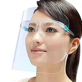 OSG Crafters Goggle-Style Pack of 1 Face Shield with 180? Safety Coverage: Anti-Scratch Coated Glasses and Clear Face Visor - Unisex Fashion Protective Wear for Men - Women and Childrens