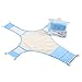 GWELL Newborn Adjustable Bath Seat Net Mesh Sling Safety Bathing Bed Support Blue