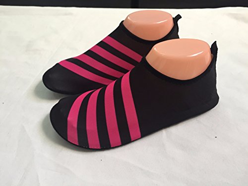 CAMTOA Unisex Badeschuhe Surfschuhe Aquaschuhe mit Rutschfeste Sohlen,Mesh Wattschuhe Strandschuhe für Kinder Erwachsene - 4
