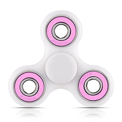 Christmas Concepts - Exclusive White & Pink Fidget Hand Spinner - Stress Reducer, Stress Relief, Autism - Spin Time 1-3 Minutes
