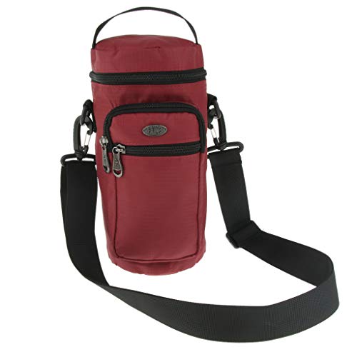 Preisvergleich Produktbild IPOTCH Trinkflasche Halter Flaschenbeutel Wasserflasche Umhängetasche, viele Farbe Auswahl - rot