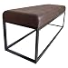 Produktbild Damiware Couchy Sitzhocker Sitzbank | Esszimmer, Küche, Wohnzimmer | 121 cm | Mikrofaser Leder und Metallbeine (Burgundy)