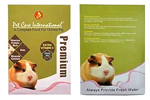 Pet Care International (PCI) Premium Food for Guinea Pig, A Complete and Balanced Diet with Rich in Protein, Vitamins, Minerals & Calcium (Bonus: Extra Vitamin C) (600grm x 2) (Pack of 2)