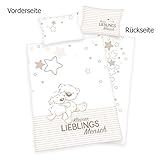 Wolimbo Kinder Bettwäsche 100x135cm mit Ihrem Wunsch-Namen – Die individuelle Babybettwäsche mit süssem Motiv - 3