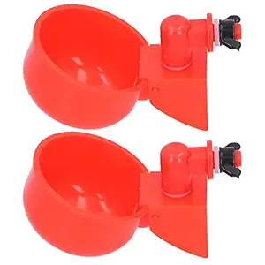 Automatic Drinker, Chicken Water Cup, Poultry Water Drinking 2pcs Plastic Leakageproof Durable for Poultry Home Birds