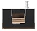 Produktbild Kommode "Andenne" 04, Schwarz / Walnuss - Abmessungen: 140 x 89 x 40 cm (B x H x T)