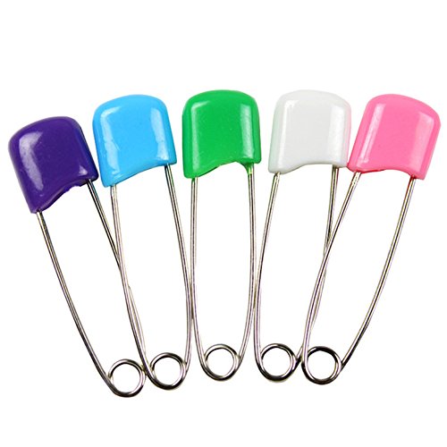 KingWinX Baby Safety Diaper Pins, Pack of 20 Pcs Large Size Mixed Colors