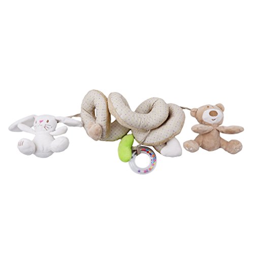 VWH Weiches Reizendes Musical Rattle Spielzeug Bär Kaninchen-Plüsch-Spielzeug für Kleinkind Spaziergänger Kinderwagen Feldbett Bett hängend - 3