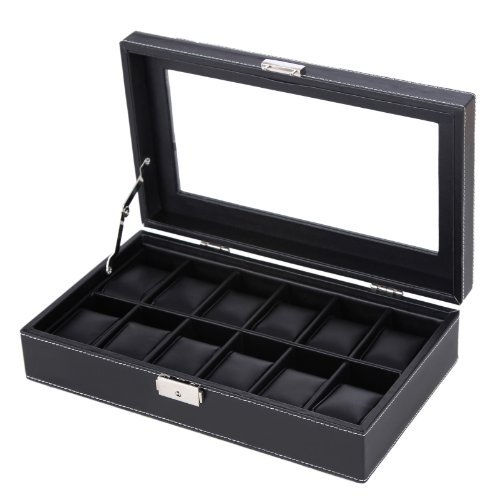 Songmics Uhren-Behälter für 12 Uhren JWB302B