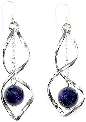Earrings Lapis Lazuli / Solid Silver 925 Hooks