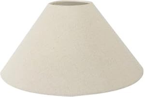 PACIFIC LIFESTYLE Slubby Hopsack Coolie Lampshade | Modern Lamp Shades for Table Lamps and Floor Lamps | Natural Cream Lampshade for Standard Lamps (Coolie, 40cm Diameter)