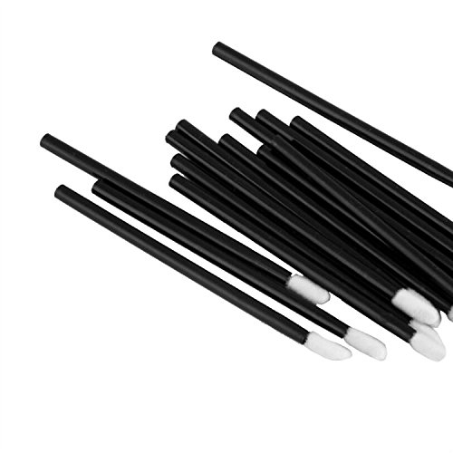 100PCS Black Handle Make Up Tool Disposable Cosmetic Lip Brushes