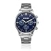 Produktbild Sansee Männer arbeiten Kristall-Edelstahl-Armbanduhr-MIGEER Stahluhr (Blau)