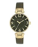 Anne Klein Damen Datum klassisch Quarz Uhr mit Leder Armband 10/N9168OLOL