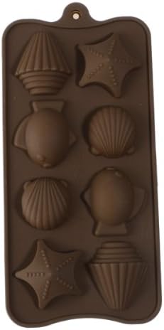 8 Cups Sea Star Shell Fish Chocolate Silicone Mold