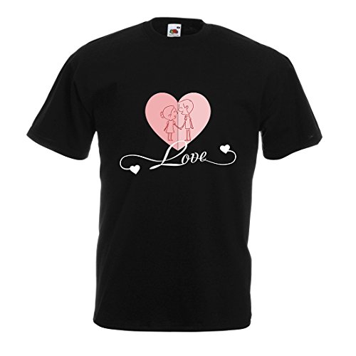 lepni.me T Shirts For Men I Love You ! Precious Gifts Of Love For Your Secret Valentine (XXXXX-Large Black Multi Color)