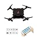 Produktbild LHI Quadcopter Drone with FPV Camera and Live Video - Flexible Foldable Aerofoils - App and Wifi Phone Control UAV- Camera Altitude Hold Mode RC Quacopter RTF (Black)