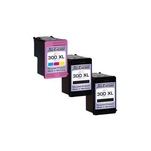 PlatinumSerie® Set 3 Druckerpatronen für HP 300 XL Deskjet F4224 F4230 F4235 F4240 F4250 F4272 F4275 F4280 F4424 F4435 - 2