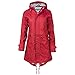 Produktbild Hanomes Damen pullover, Frauen Solide Regenjacke Outdoor Hoodie Wasserdicht Mit Kapuze Langen Mantel Winddicht
