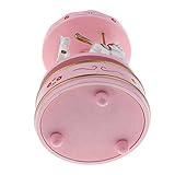 Holz Merry-go-round Karussell Aufzuwickeln Spieluhr Kinder Geschenk-pink - 6
