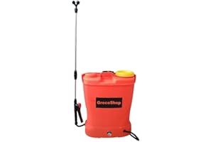 GRECOSHOP POMPA A SPALLA ELETTRICA BATTERIA IRRORATRICE NEBULIZZATORE SPRUZZINO 16 LT