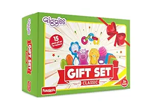 Giggles - Gift Set Classic , Multicolour Baby Toy Gift Set for New Born , Stack,Nest,Link,Squeakers,Teether,Rattle , 6 Months & Above , Infant Toys