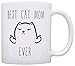 Produktbild Qkdangds Funny Cat Geschenke Best Mom Ever Rude Cat Lovers Cat Memes Geschenk Kaffee Becher Tee Tasse weiße Tasse
