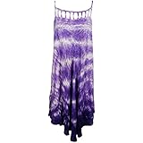 Indiatrendzs Women's Dresses Rayon Tie Dye Printed Embroidered A-line Umbrella Cut Party Midi Dress (Chest 40)