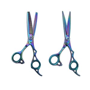 Professional Hairdressing Scissors & Thinner Hair Cutting Shears Barber Salon Styling Scissors 6.0" Japanese Steel with Case Titanium RAZOR EDGED - Image 4