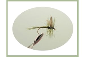 TROUTFLIES UK DRY FLIES Dark Olive Dry Trout Flies, 12 Pack Mixed size 10/12/14/16, For Fly Fishing