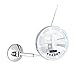 Produktbild Wenko 21822100 LED Wandspiegel Imperial - 3-fach Vergrößerung, mit Bluetooth Funktion, USB-Port und Mikrofon, Spiegelfläche ø 16,5 cm 300% Vergrößerung, Stahl, 21 x 27 x 13-38 cm