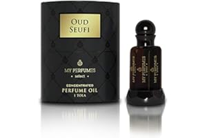 BUSINESS SQUARE BS Huile Parfumée OUD SEUFI 12 ML de MY PERFUMES Oud Arabe 100% Huile Sans Alcool Musc Halal Pour Homme et Femme Attar Longue Durée, Flacon Roll-on Notes : Oud, Patchouli, Cèdre, Nagarmotha