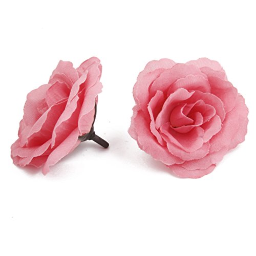 20 Stueck Rosa Rosenkoepfe Kunstseideblume, Hochzeit Garten Dekor Diy - 3