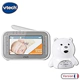 VTech - Babyphone Vidéo XL Ourson - Babyphone vidéo grand écran - Camera HD - Ecoute bébé sans fil