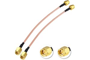 Boobrie 2 * SMA Kabel Koaxialkabel SMA Stecker auf SMA Stecker 15cm Verlängerungskabel RG316 WLAN-Antennenadapter für Koaxial-Antennenkabel, 4G-Antenne, WLAN-Router