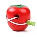 Produktbild cupcinu® Apple Bildungs-Spielzeug Holz Saiten zu tragen Seil Raupen Eat Apple Puzzle Spielzeug für die Entwicklung Intelligenz, sealive Holz Apple Montessori Toys Perlen Line tragen Seil für Kinder Kleinkind