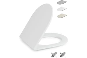 HySail Abattant WC avec Frein de Chute – Durable, Écologique, Résistant à la Décoloration, Abattant WC Clipsable pour Nettoyage Facile, Taille 46,3 x 36,0 cm, Forme D Universelle